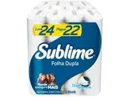 (Leve 2/ Cada R$ 15) Papel Higinico Folha Dupla Sublime Softys - 24 Rolos 30m